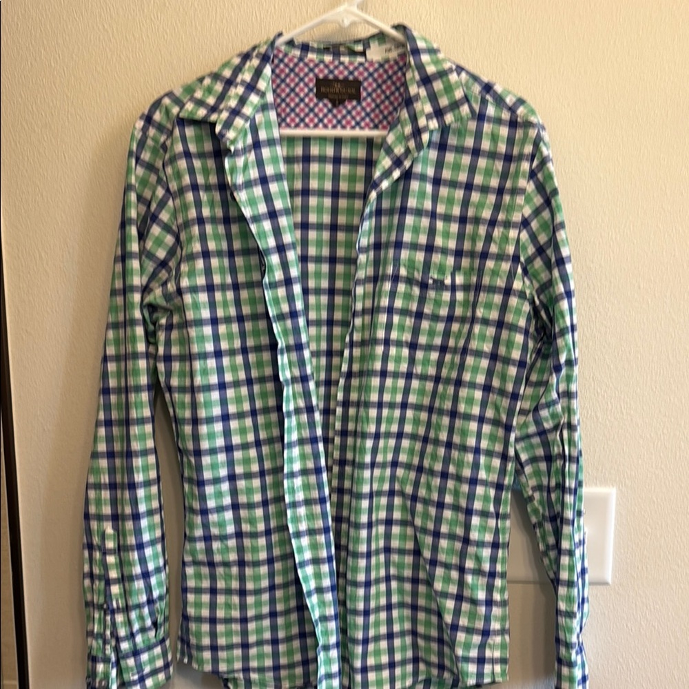 Rodd & Gunn Checkered Green and Blue Shirt